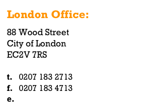 London Office:
88 Wood Street 
City of London
EC2V 7RS

t.   0207 183 2713
f.   0207 183 4713
e.  info@fingertiprecruitment.co.uk